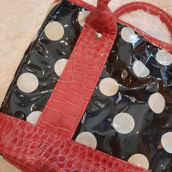 NWT 2/$15 Lunch Bag Thermal Monogram S Polka Dot - Picture 8 of 13